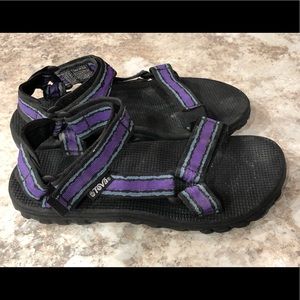 Teva 1536 Purple Black Adjustable Sandals Sz US 9